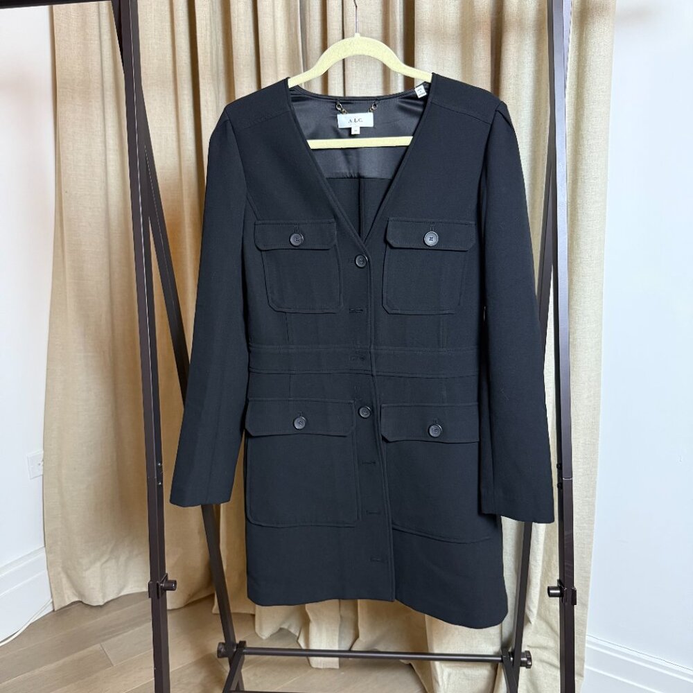 A.L.C. | Size 12 | Black Iris Tailored Mini Dress